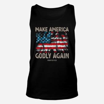 Make America Godly Again Flag Unisex Tank Top - Thegiftio UK