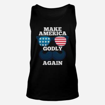 Make America Godly Again Funny Beard Unisex Tank Top - Thegiftio UK