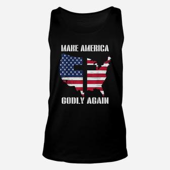 Make America Godly Again Graphic Usa Unisex Tank Top - Thegiftio UK