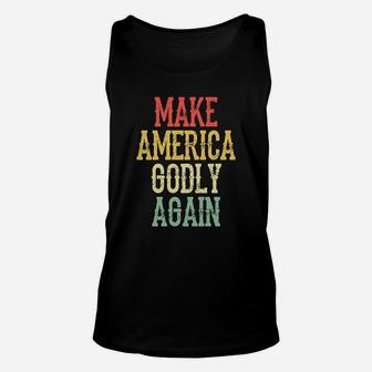 Make America Godly Again Retro Unisex Tank Top - Thegiftio UK