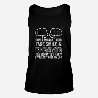 Makes Me Want To Throat Punch Coworkers Unisex Tank Top | Crazezy DE