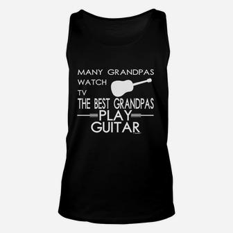 Many Grandpas Watch Tv Best Grandpas Play Guitar Unisex Tank Top | Crazezy DE