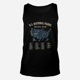 Map Us Camping Hiking Outdoor Unisex Tank Top | Crazezy AU