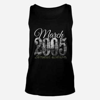 March 2005 16 Year Old 2005 16Th Birthday Gift Unisex Tank Top | Crazezy UK