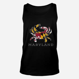 Maryland State Flag Classy Blue Crab Unisex Tank Top | Crazezy CA