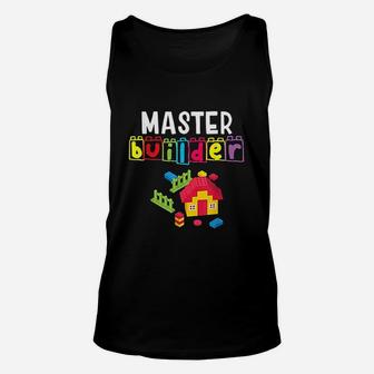 Master Builder Building Blocks Brick Builders Toys Unisex Tank Top - Thegiftio