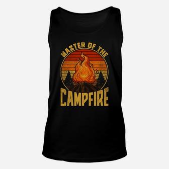 Master Of The Campfire Camping Vintage Camping Retro Unisex Tank Top | Crazezy