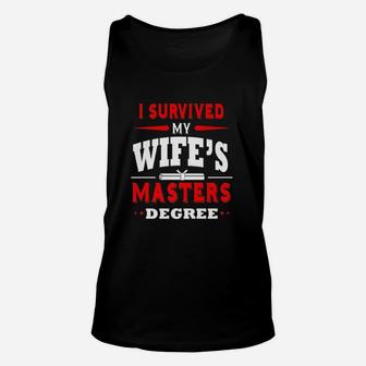 Masters Degree Funny Husband I Survived My Msw Gift Unisex Tank Top | Crazezy