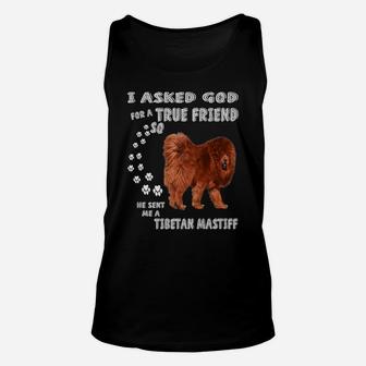 Mastiff Lion Dog Quote Mom, Mastiff Dad Art, Tibetan Mastiff Unisex Tank Top | Crazezy