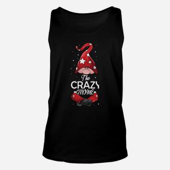 Matching Family Christmas Shirts Funny Gift Crazy Gnome Unisex Tank Top | Crazezy UK