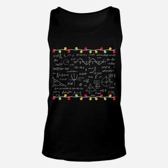 Math Makes Us Merry And Bright For Math Teacher Christmas Unisex Tank Top | Crazezy UK