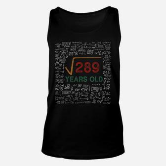 Math Square Root Of 289 Vintage 17Th Birthday 17 Years Old Unisex Tank Top | Crazezy CA