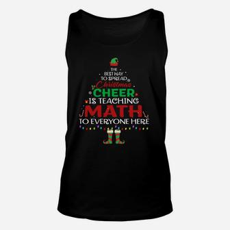 Math Teacher Christmas Funny Xmas Lights Gift Teachers Unisex Tank Top | Crazezy