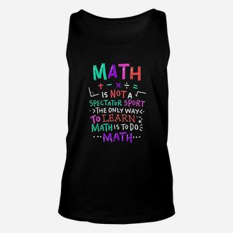 Math Teacher Mathematical Symbol Unisex Tank Top | Crazezy DE