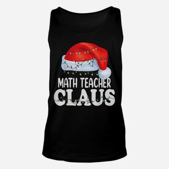 Math Teacher Santa Claus Christmas Funny Matching Costume Unisex Tank Top | Crazezy DE