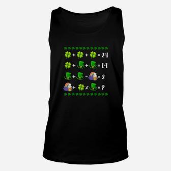 Math Teacher St Patrick Day Teacher Unisex Tank Top - Monsterry