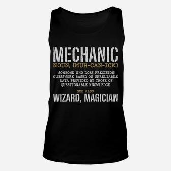 Mechanic Definition Funny Noun Meaning Vintage Gifts Men Sweatshirt Unisex Tank Top | Crazezy DE