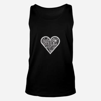 Mechanical Engineer Gears Valentine's Day Heart Unisex Tank Top - Monsterry AU