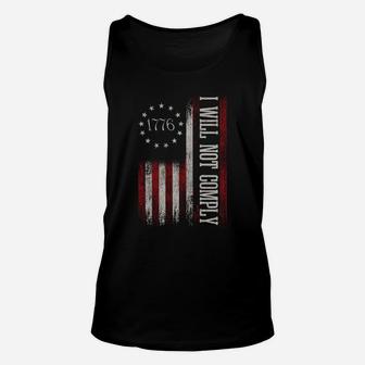 Medical Freedom I Will Not Comply No Mandates Sweatshirt Unisex Tank Top | Crazezy