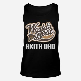 Mens Akita Dog Dad Fathers Day Pet Gift Unisex Tank Top | Crazezy