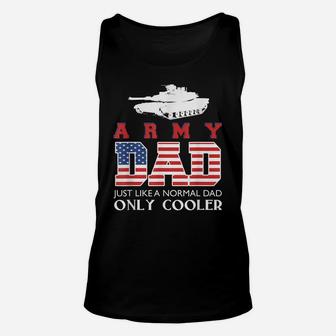Mens Army Dad T Shirt - Stars And Stripes Veteran Design Unisex Tank Top | Crazezy DE