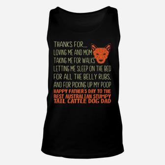 Mens Australian Stumpy Tail Cattle Dog Dad Father's Day Gift Unisex Tank Top | Crazezy