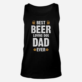 Mens Best Beer Loving Dog Dad Unisex Tank Top | Crazezy CA