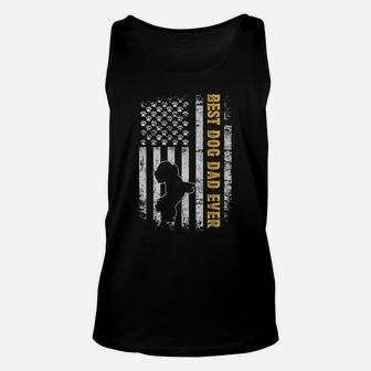 Mens Best Bichon Frise Dad Ever Usa Flag Dog Lover Father's Day Unisex Tank Top | Crazezy AU