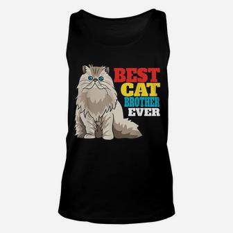 Mens Best Cat Brother Ever Cute Kitty Cat Lovers Best Cat Brother Unisex Tank Top | Crazezy