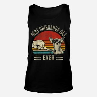 Mens Best Chihuahua Dad Ever Bump Funny Dog Dad Father's Day Unisex Tank Top | Crazezy