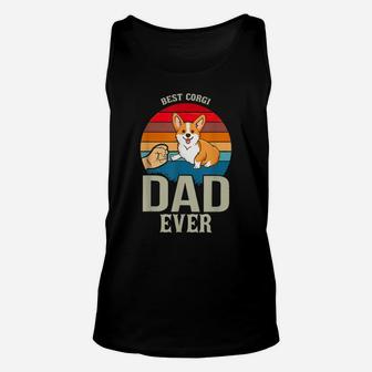 Mens Best Corgi Dad Ever Daddy Gifts Dog Lover Owner Unisex Tank Top | Crazezy CA