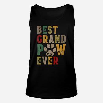 Mens Best Grand Paw Ever Grandpa Dog Dad Grandpaw Father's Day Unisex Tank Top | Crazezy