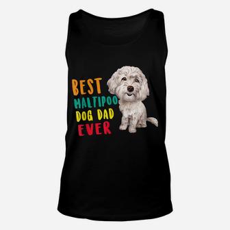 Mens Best Maltipoo Dog Dad Ever Fathers Day Funny Cute Unisex Tank Top | Crazezy