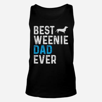 Mens Best Weenie Dad Ever Funny Dog Dad Pet Owner Vizsla Daddy Unisex Tank Top | Crazezy CA