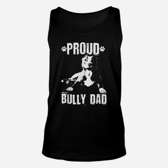 Mens Bully Dad | American Bully Pitbull Dog Owner Unisex Tank Top | Crazezy