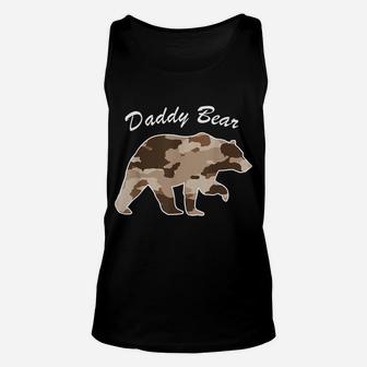 Mens Camouflage Daddy Bear Family Camo Hunting - Papa Bear Pajama Unisex Tank Top | Crazezy UK