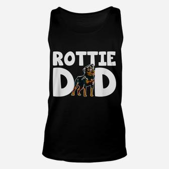 Mens Colorful Rottie Lover I Love My Rottweiler Dad Puppy Owner Unisex Tank Top | Crazezy CA