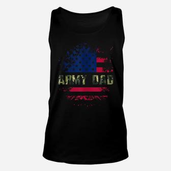 Mens Cool Proud Army Dad Shirt United States Usa Flag Father Gift Unisex Tank Top | Crazezy