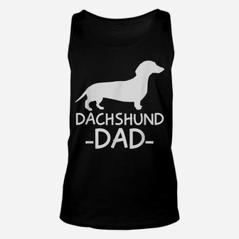 Mens Dachshund Dad Weiner Weenie Apparel Dog Lover Holder Design Unisex Tank Top | Crazezy
