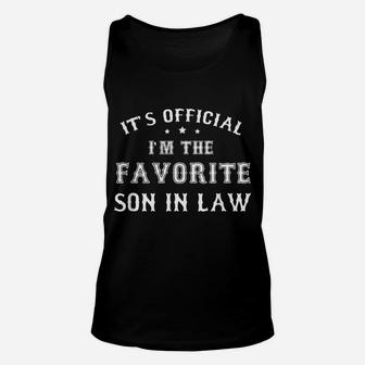 Mens Favorite Son In Law Funny Gift From Father Mother In Law Unisex Tank Top | Crazezy DE