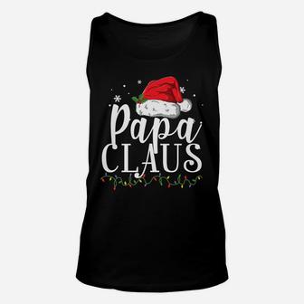 Mens Funny Papa Claus Christmas Pajamas Santa Gift Unisex Tank Top | Crazezy