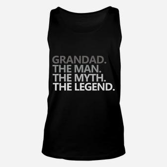 Mens Grandad Grandfather Birthday Gift Funny Father's Day Papa Unisex Tank Top | Crazezy
