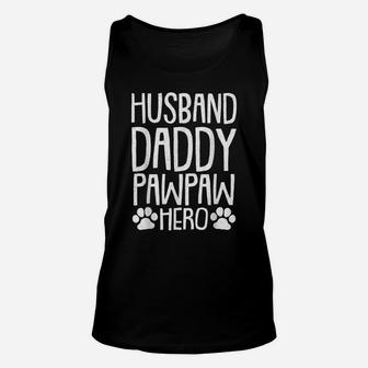 Mens Husband Dad Hero Father's Day Dog Father's Day For Men Unisex Tank Top | Crazezy AU