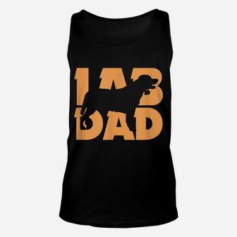 Mens Lab Dad Labrador Retriever Dog Dad Daddy Father's Day Unisex Tank Top | Crazezy