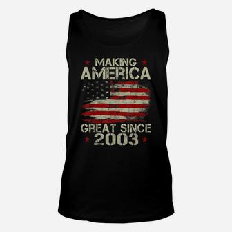 Mens Making America Great Since 2003 Vintage Gifts 17Th Birthday Unisex Tank Top | Crazezy