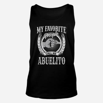 Mens My Favorite People Call Me Abuelito Mexican Spanish Grandpa Unisex Tank Top | Crazezy AU