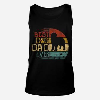 Mens Newfoundland Vintage Dog Dad Shirt Cool Father's Day Retro Unisex Tank Top | Crazezy