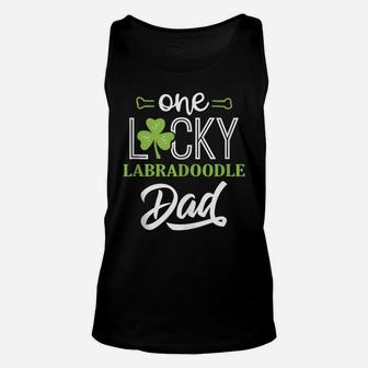 Mens One Lucky Labradoodle Dog Dad Shirt St Patricks Day Unisex Tank Top | Crazezy AU