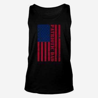 Mens Patriotic Gifts Fathers Day American Flag Patriotic Dad Gift Unisex Tank Top | Crazezy
