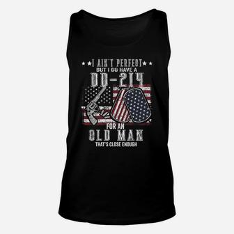 Mens Print On Back I Ain't Perfect But I Do Have A Dd-214 Unisex Tank Top | Crazezy DE